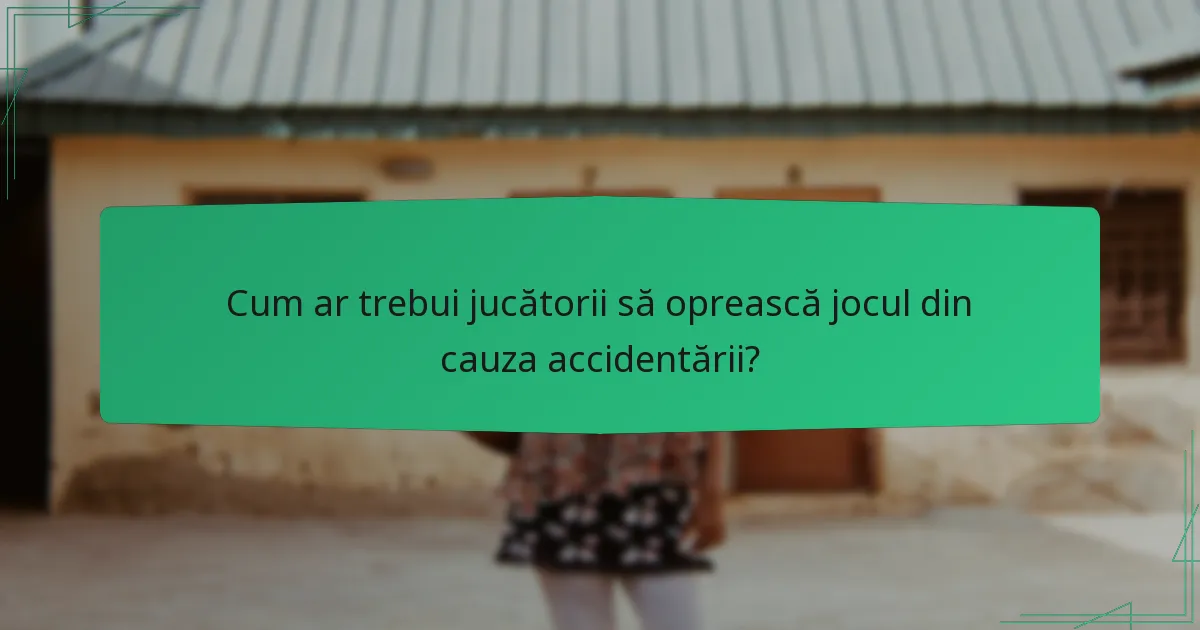 Cum ar trebui jucătorii să oprească jocul din cauza accidentării?