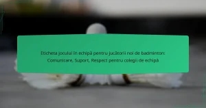 Eticheta jocului în echipă pentru jucătorii noi de badminton: Comunicare, Suport, Respect pentru colegii de echipă