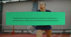 Regulamentele echipamentului pentru jucătorii noi de badminton: specificații pentru rachete, tipuri de volantă, dimensiuni ale terenului